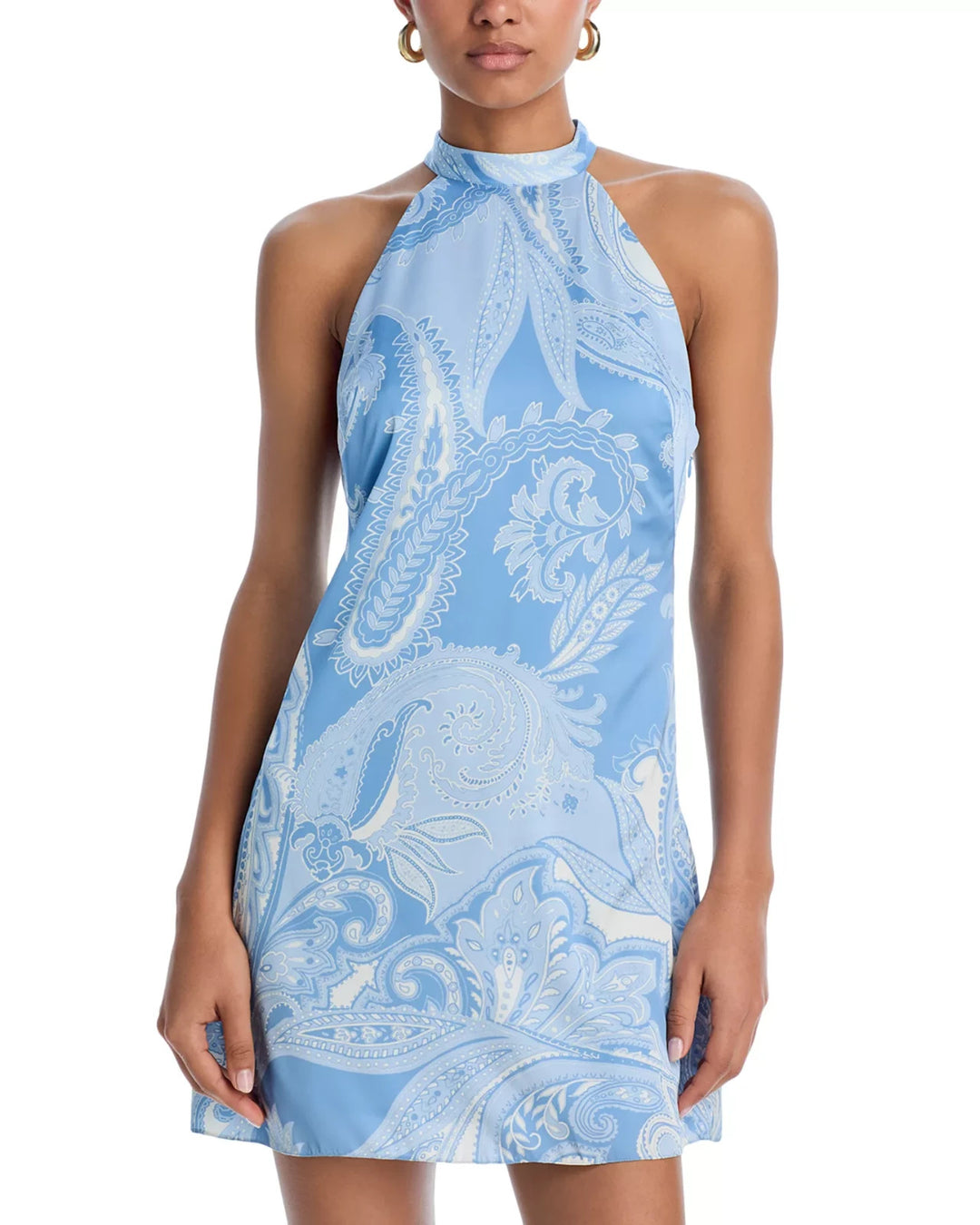 Hemant and Nandita Printed Halter Mini Dress MSRP $348