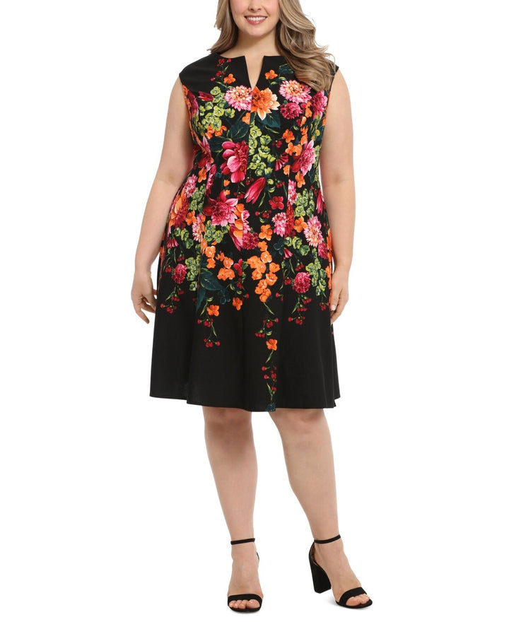 London Times Plus Size Fit & Flare Dress MSRP $99
