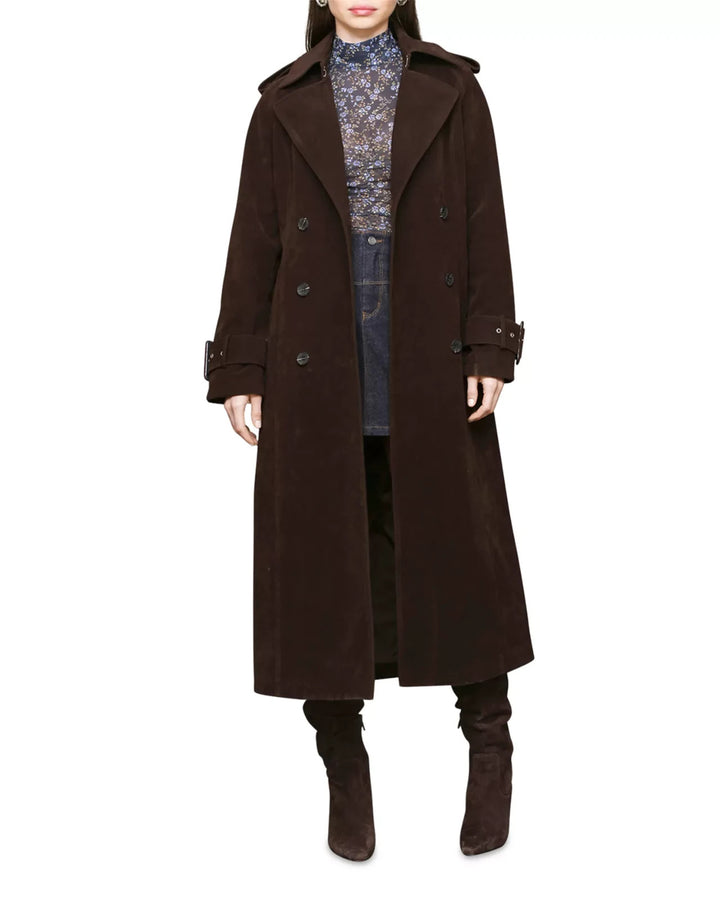 Avec Les Filles Faux Suede Utility Trench MSRP $218