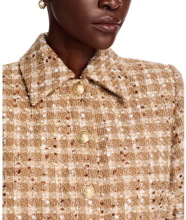 L'AGENCE Cove Short Sleeve Cropped Jacket MSRP $575