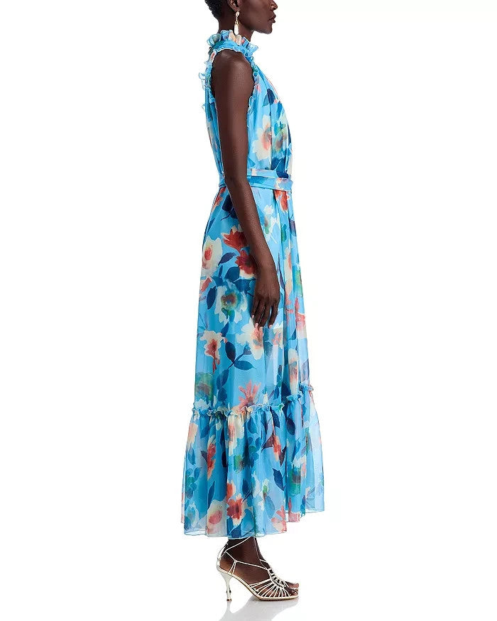 Nancy Yang Tiered Floral-Print Dress MSRP $199