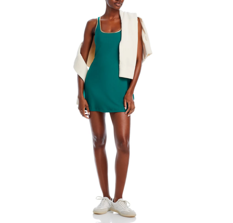AQUA Athletic x Venus Williams Square Neck Mini Dress MSRP $88