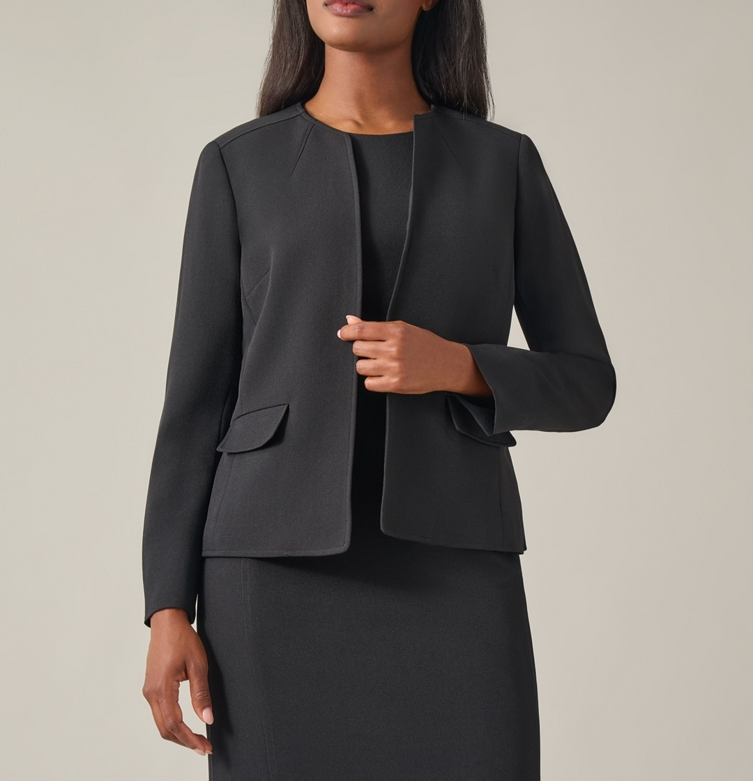 Kasper Women's Collarless Open-Front Blazer MSRP $99