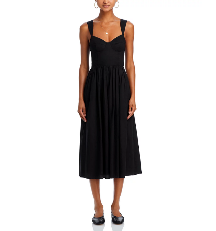AQUA Corset Midi Dress MSRP $118
