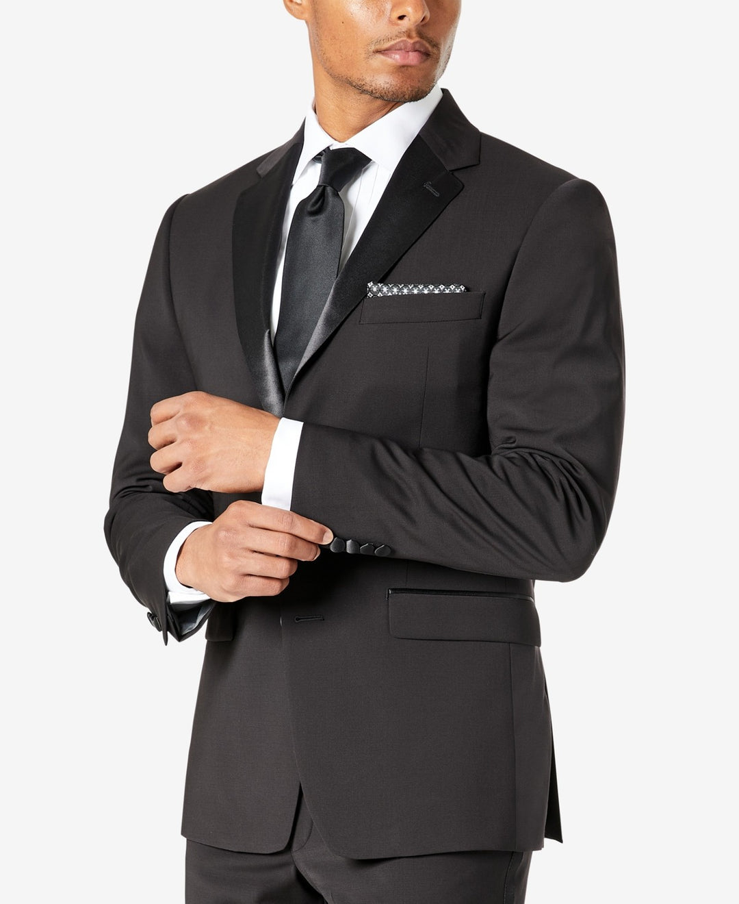 Calvin Klein Skinny-Fit Wool Tuxedo Jacket MSRP $450