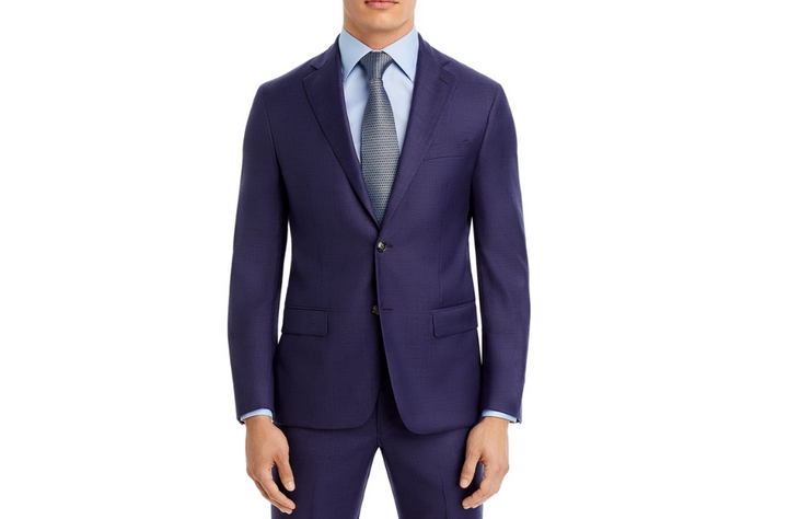Robert Graham Modern Fit Purple Sharkskin Suit Jacket MSRP $598