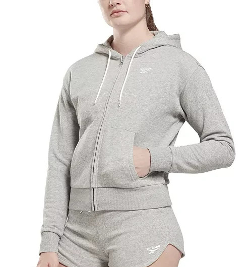 Reebok French Terry Zip-Front Hoodie MSRP $50