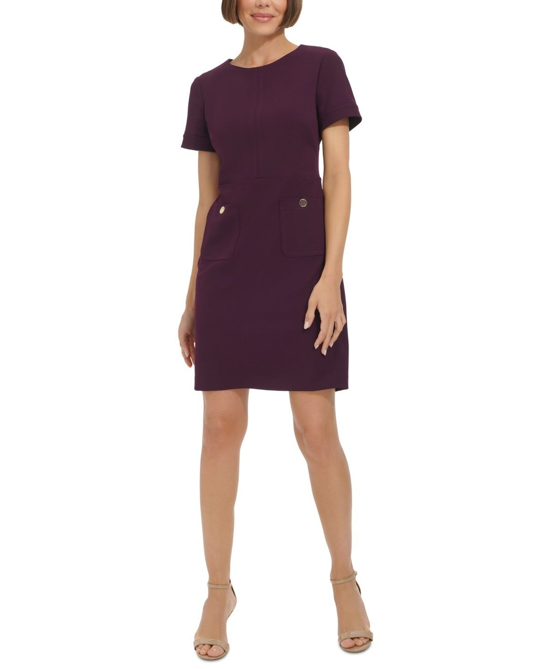 Tommy Hilfiger Women's Patch-Pocket Shift Dress MSRP $99