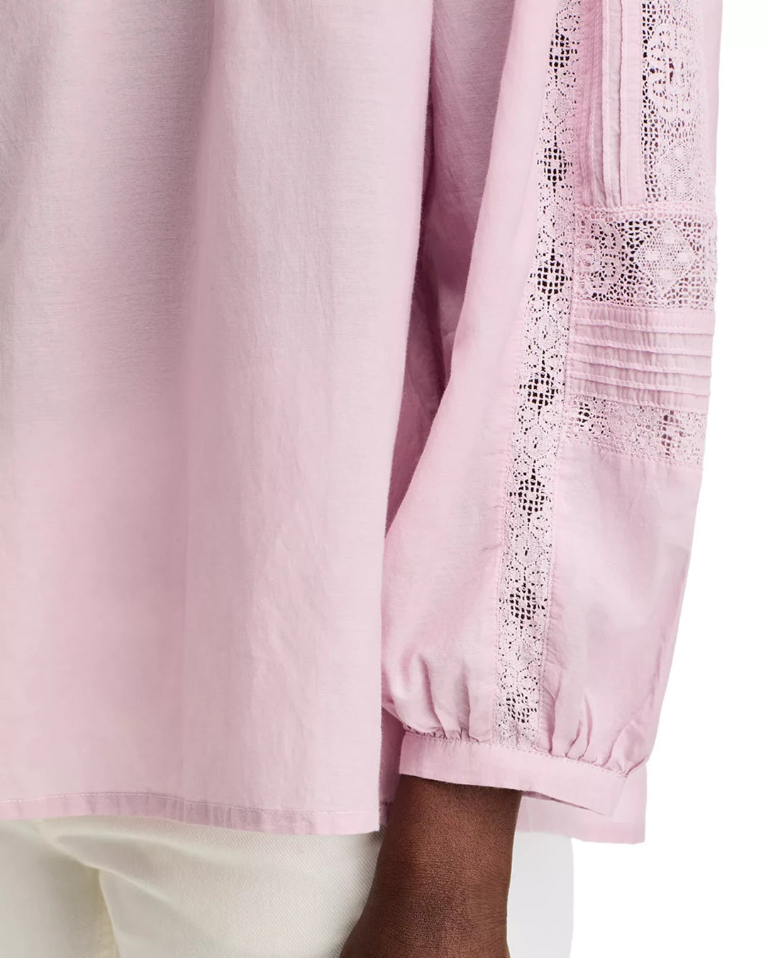 VANESSA BRUNO Nipoa Lace Trim Top MSRP $270