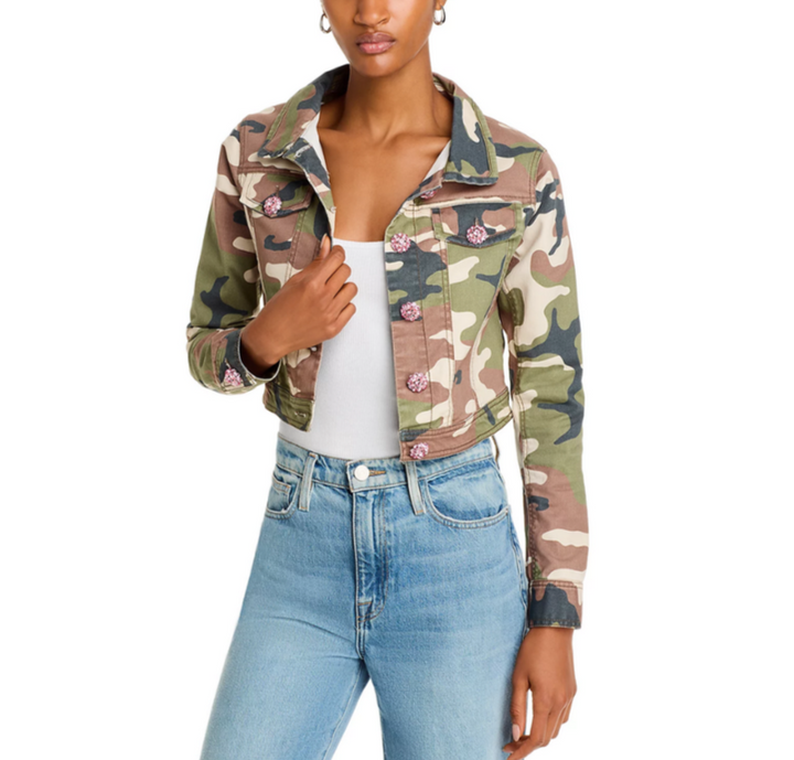 Cinq à Sept Camo Cropped Jacket MSRP $495