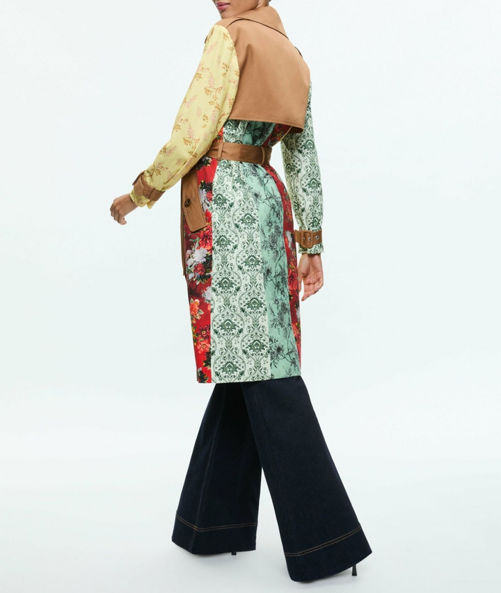 Alice and Olivia Keith MIDI Trench Coat MSRP $895