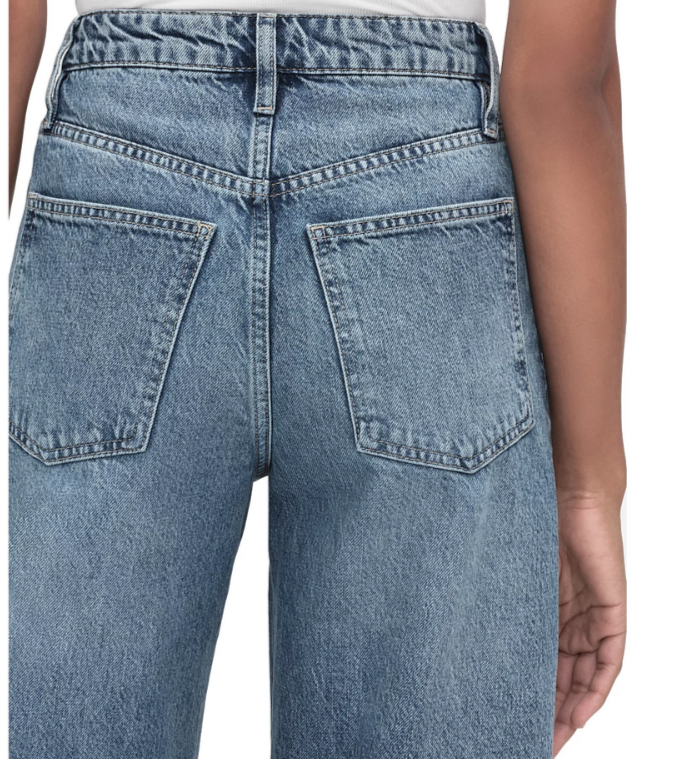 FRAME Long Barrel Raw Cuff High Rise Jeans MSRP $268