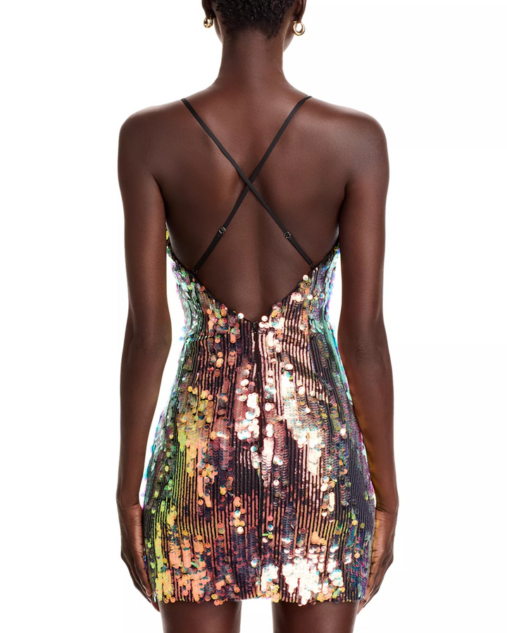 Ramy Brook Emerald Embellished Mini Dress MSRP $495