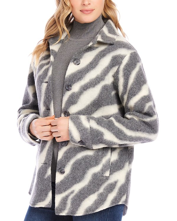 Karen Kane Brushed Shirt Jacket MSRP $258