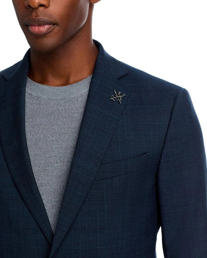 John Varvatos Star Usa Plaid Slim Fit Suit Jacket MSRP $648