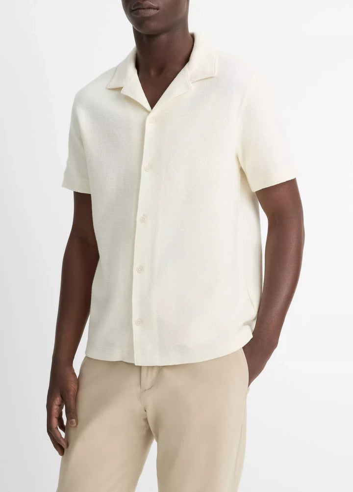 Vince Cotton Bouclé Cabana Shirt MSRP $195