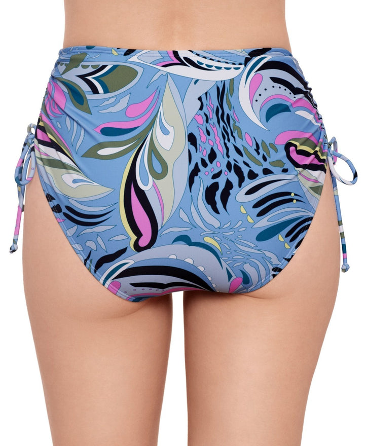 Salt + Cove Juniors' Printed Shirred High-Waist Bikini Bottoms MSRP $29