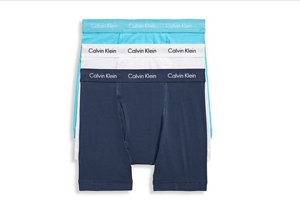 Calvin Klein Cotton Stretch Moisture Wicking Boxer Briefs Pack of 3 MSRP $47.50