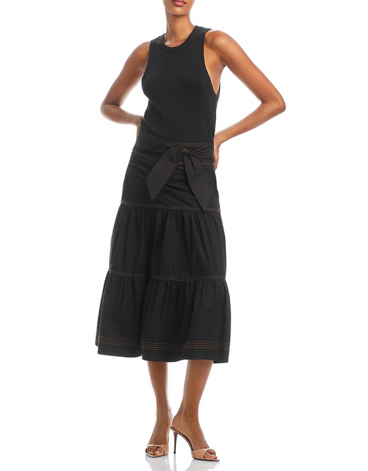 Veronica Beard Austyn Belted Midi Dress MSRP $428