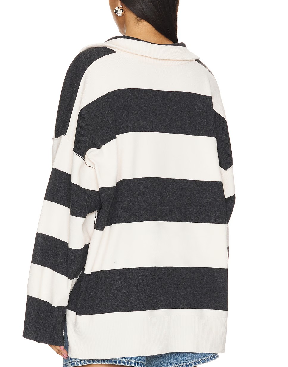 Free People Coastal Stripe Pullover MSRP $148