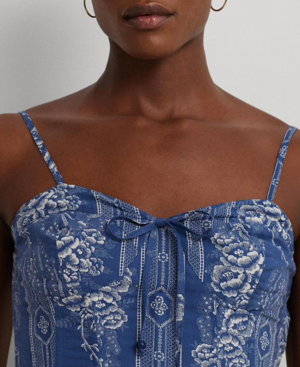 Lauren Ralph Lauren Floral Bustier Top MSRP $145