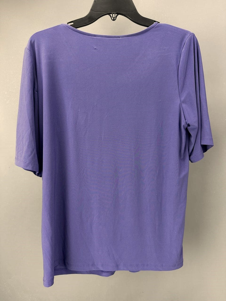 Kasper Women's Pleat Neck Knit Top MSRP $49