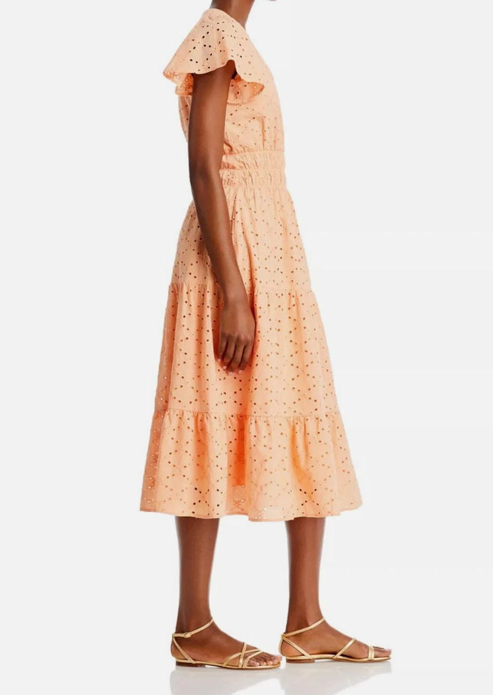 KOKO + MASON Eyelet Midi Dress MSRP $108