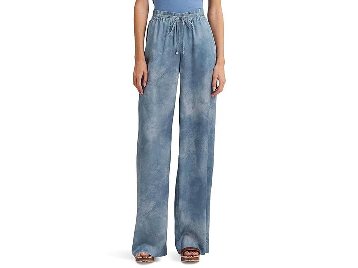 Ralph Lauren Print Charmeuse Wide-Leg Pants MSRP $175