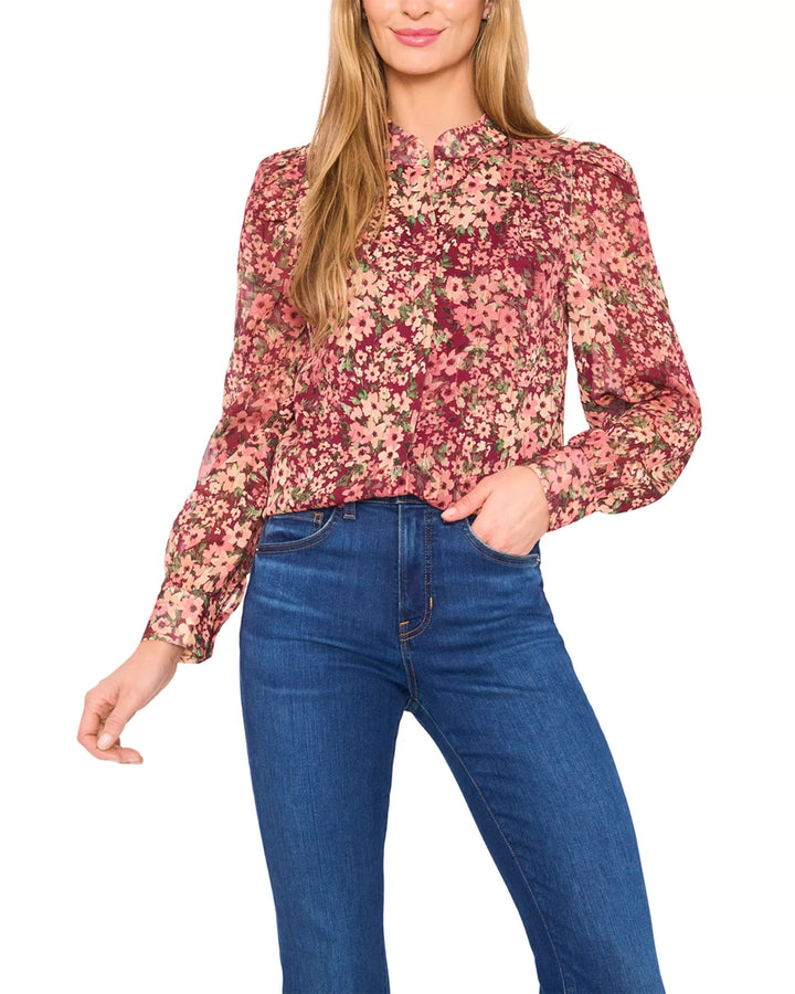 CeCe Floral Blouse MSRP $79
