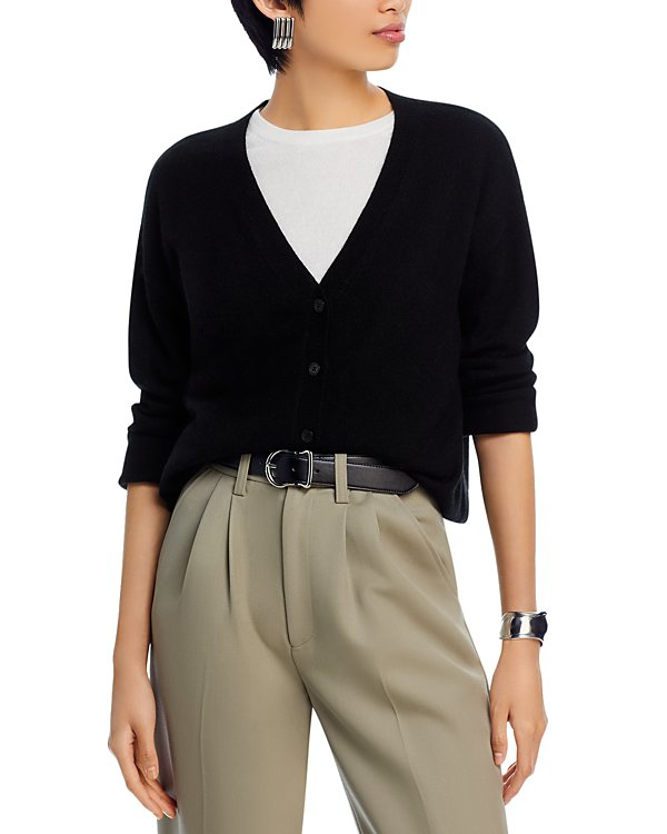 C by Bloomingdale's Cashmere Cashmere V-Neck Cardigan MSRP $178