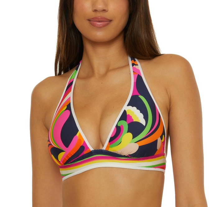 Trina Turk Reversible Halter Bikini Top MSRP $98