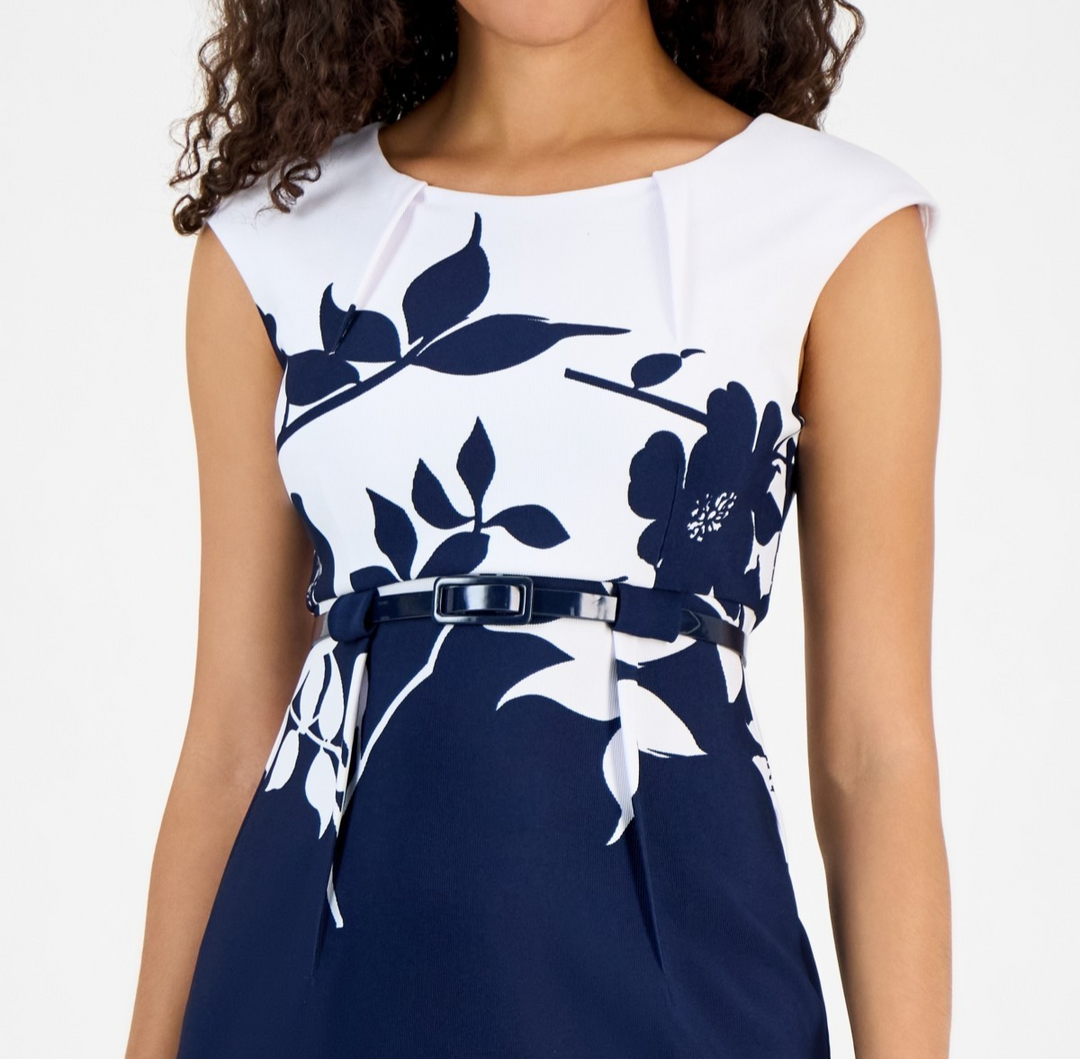 Connected Women's Scuba-Crepe Cap-Sleeve Sheath Dress MSRP $79
