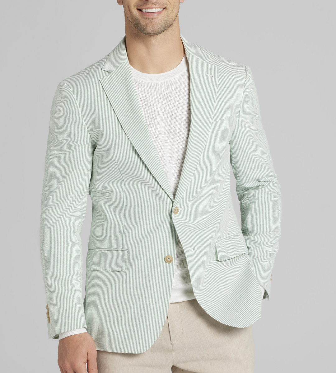 Tommy Hilfiger Men's Modern-Fit Seersucker Sport Coat MSRP $295