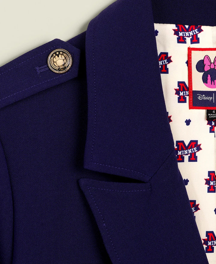 Disney Women's Minnie Majorette Double-Breasted Boyfriend Blazer MSRP $120