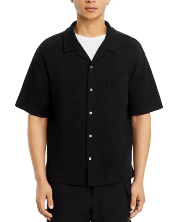 FRAME Duo Fold Cotton Relaxed Button Down Camp Shirt MSRP $148