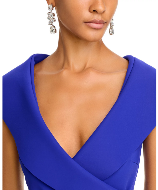 Chiara Boni La Petite Robe La Petite Robe Draped Faux Wrap Dress MSRP $750