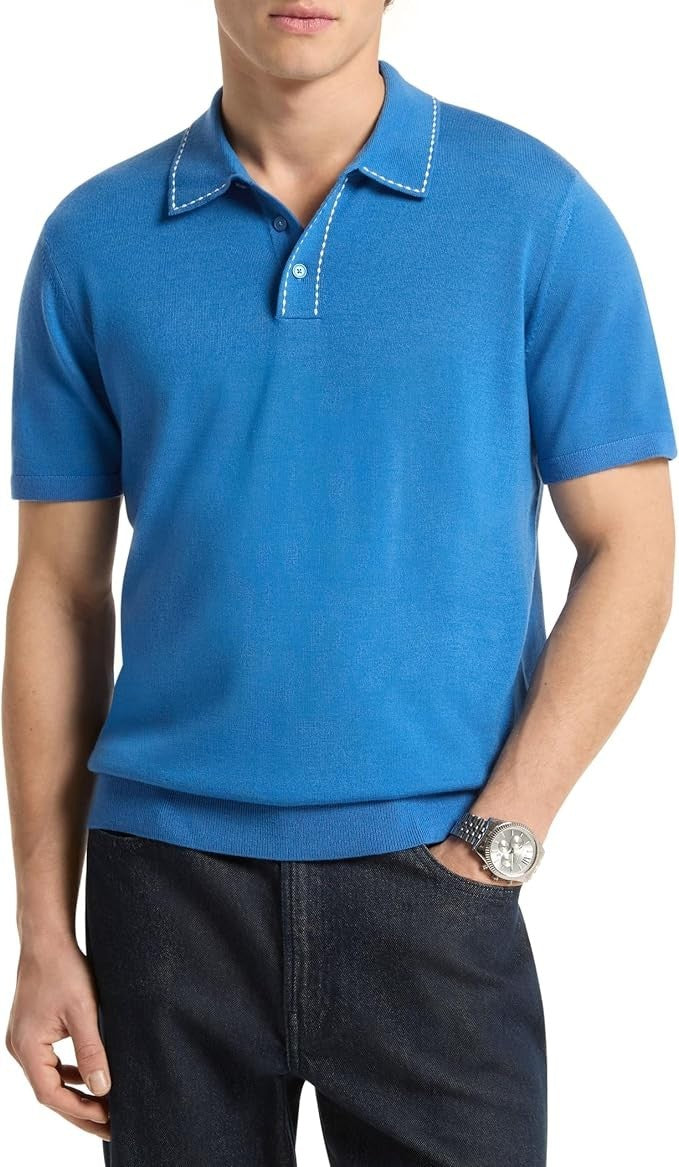 Michael Kors Merino Stitch Polo Shirt MSRP $128