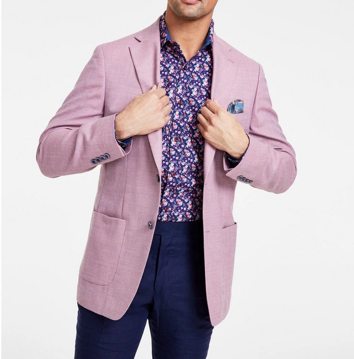 Tallia Men's Slim-Fit Lilac Weave Wool-Blend Sport Coat - Lilac MSRP $295