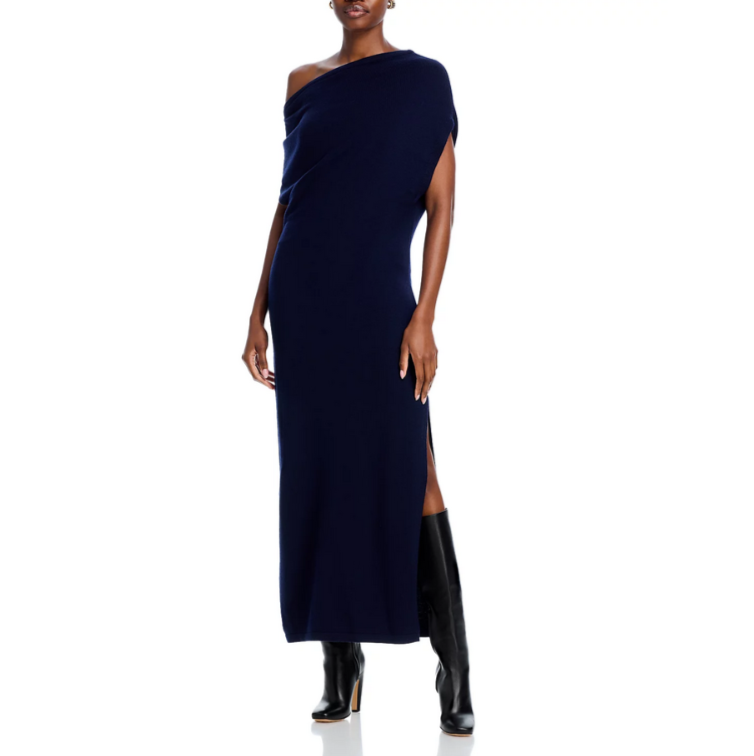 Ramy Brook Chet Wool Asymmetric Dress MSRP $385