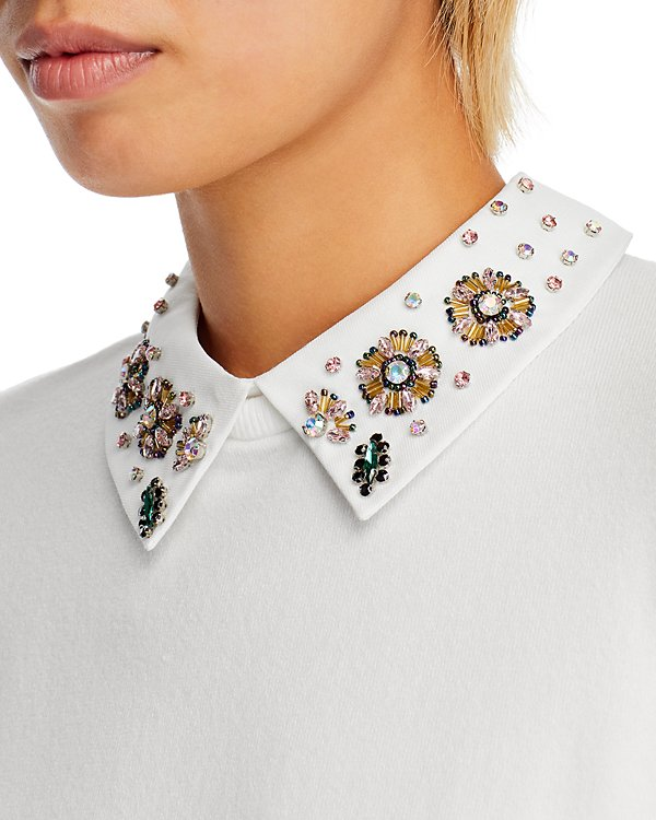 Sioni Embellished Collar Sweater MSRP $138