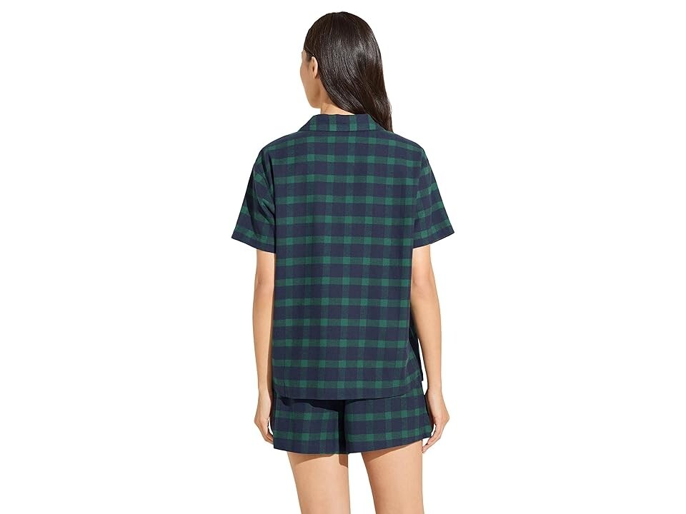 Eberjey Flannel Short Holiday Pajama Set MSRP $168