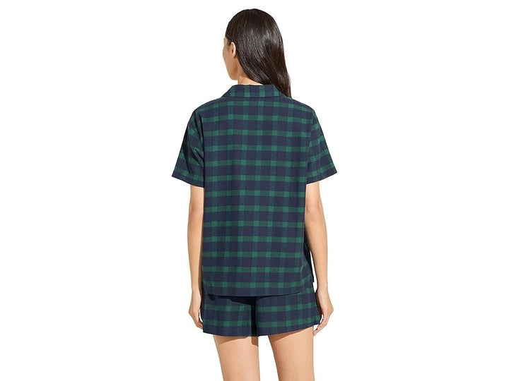 Eberjey Flannel Short Holiday Pajama Set MSRP $168