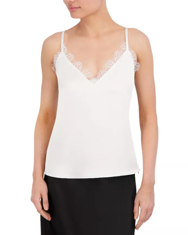 BCBGMAXAZRIA Woven Lace Trim Camisole MSRP $138