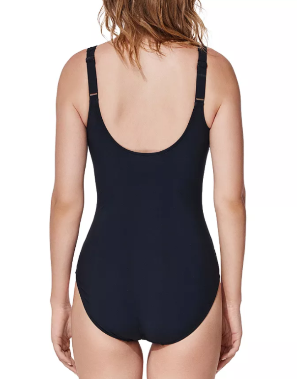 Gottex Yuri Flower Square Neck One Piece Swimsuit MSRP $169