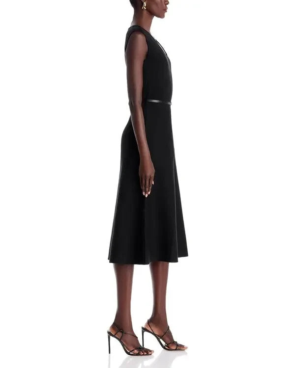 Elie Tahari The Vera Belted Sweater Dress MSRP $345