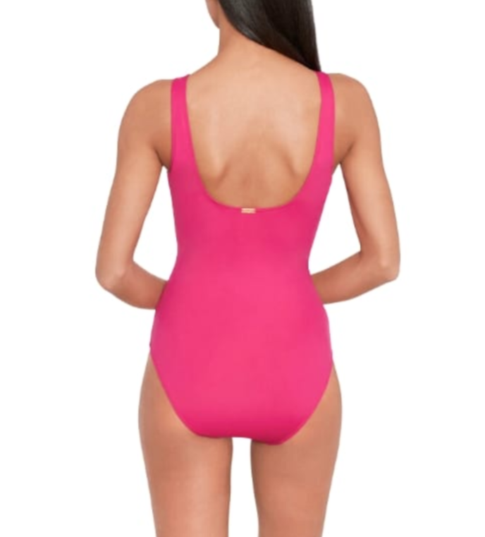 Lauren Ralph Lauren Ring Over The Shoulder One Piece Swimsuit MSRP $145