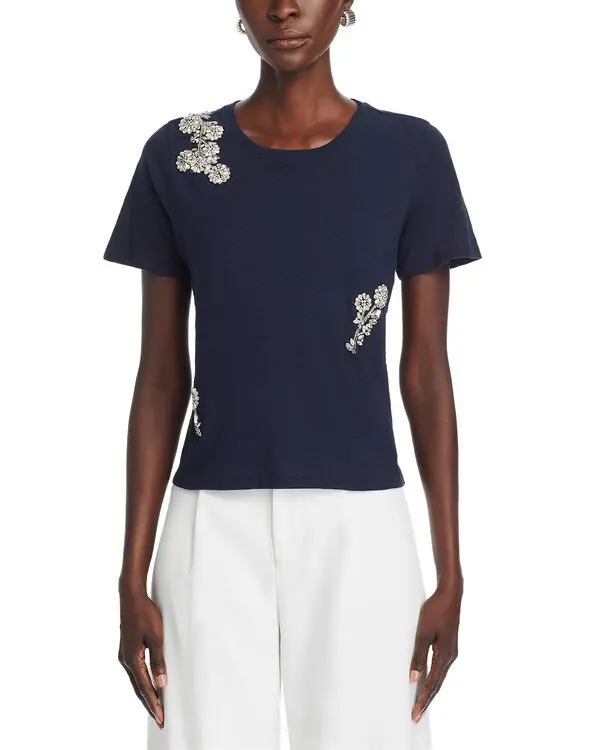 Cinq a Sept Crystal Chrysanthemum Tee MSRP $265