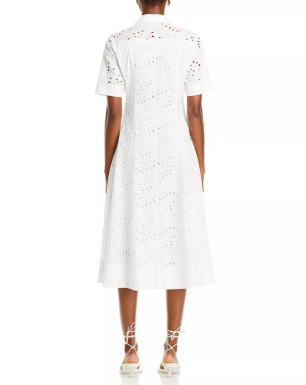 Derek Lam 10 Crosby Lincoln Short Sleeve Eyelet Dress MSRP $595