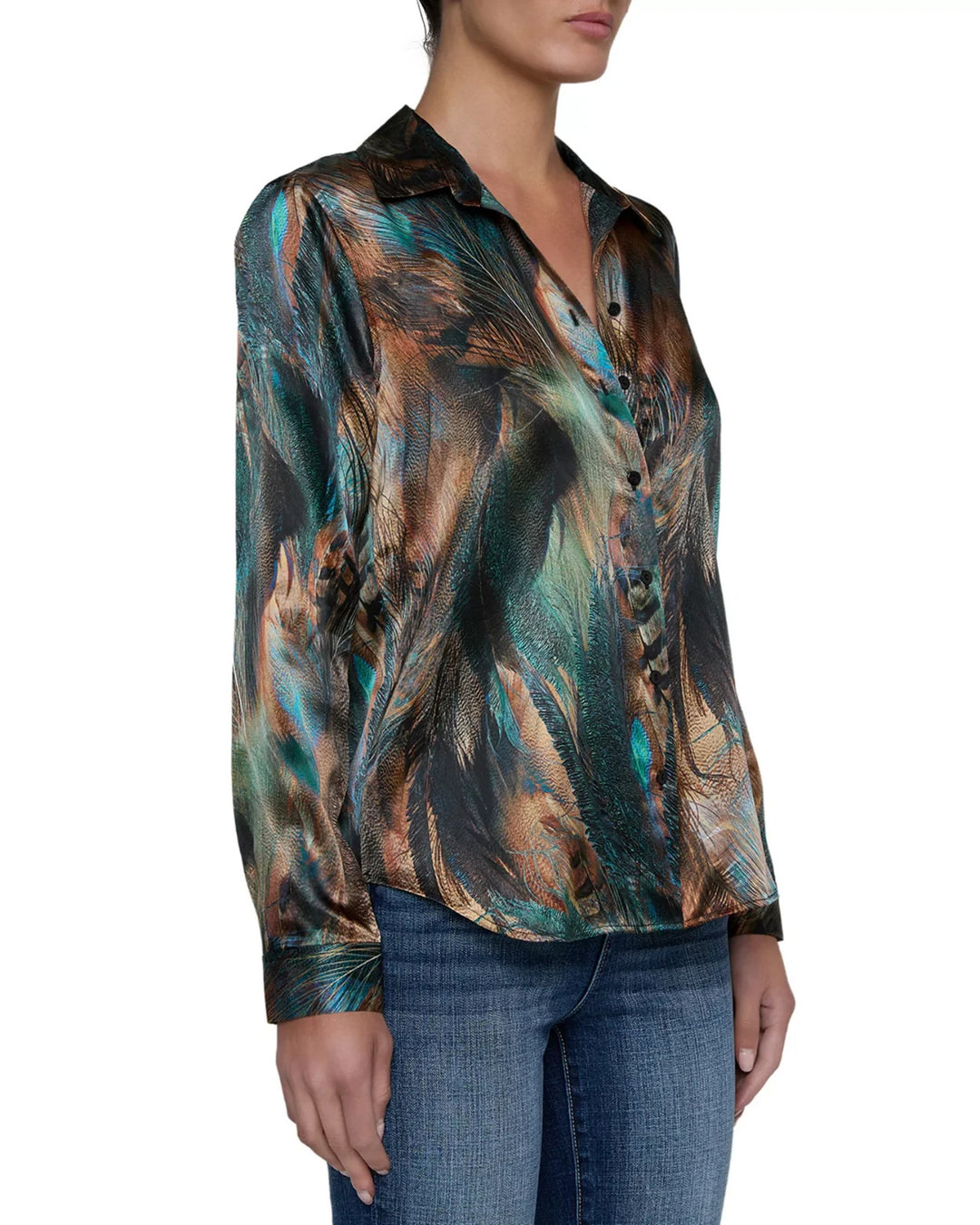 L'AGENCE Tyler Long Sleeve Blouse MSRP $375