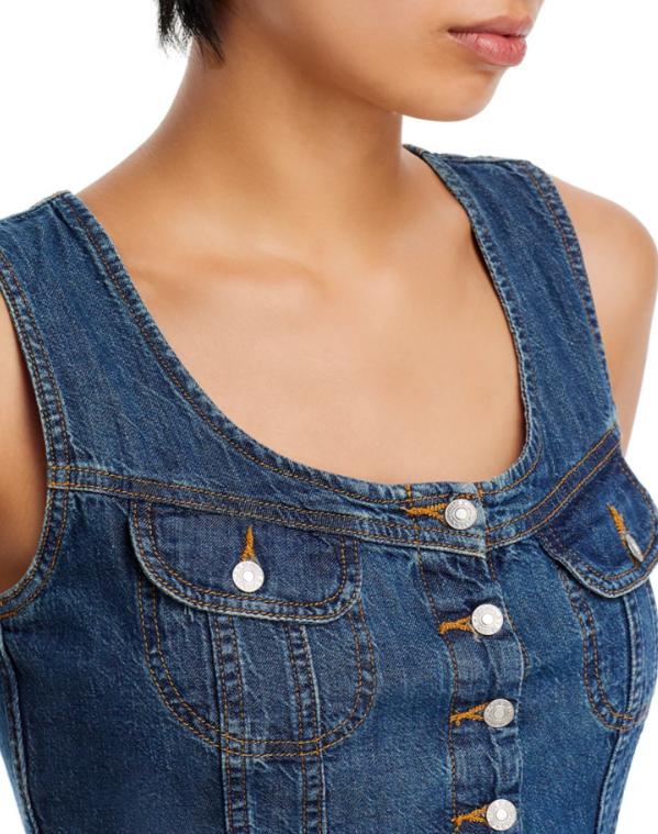 RE/DONE Sleeveless Trucker Top MSRP $295